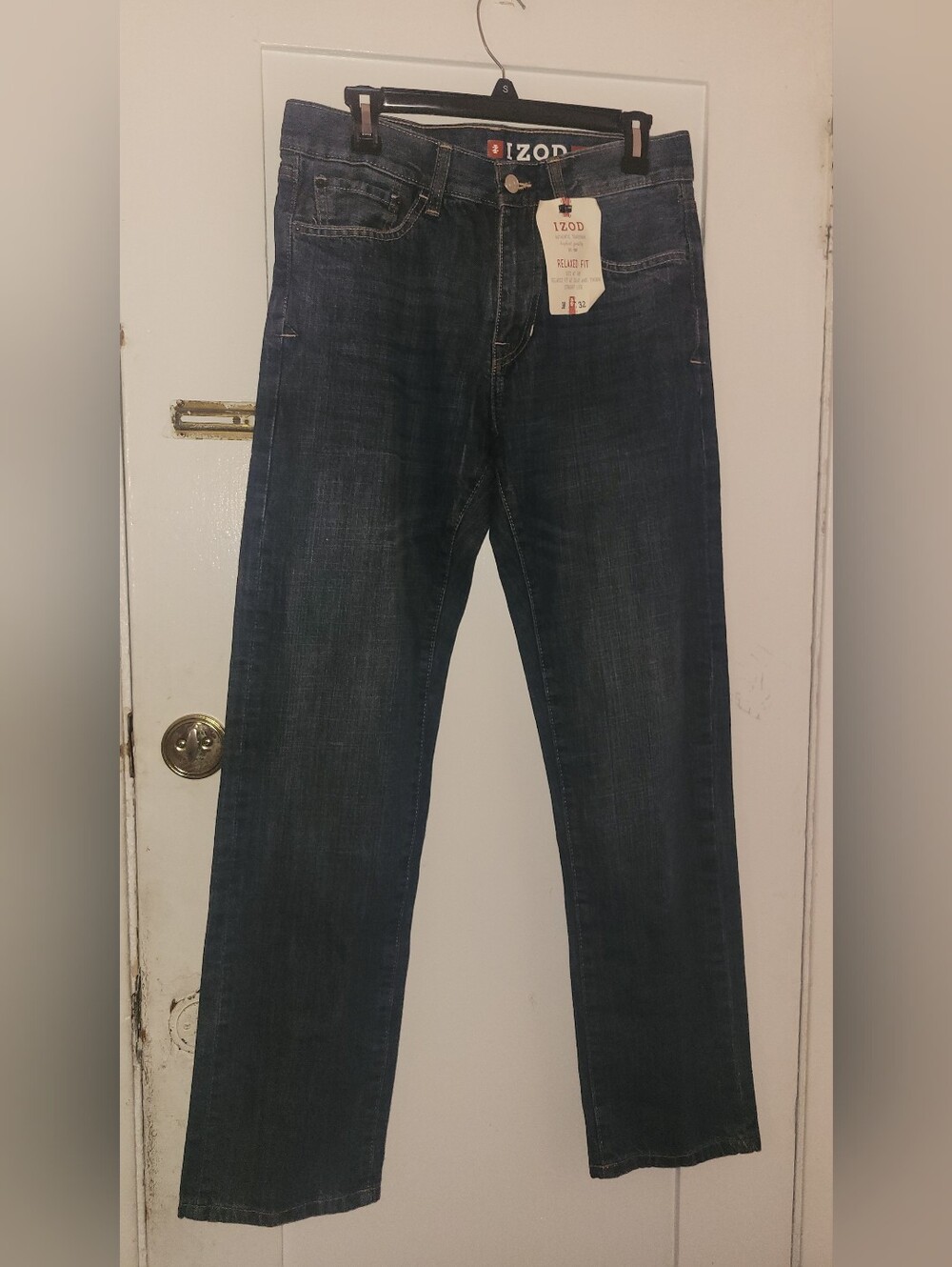 IZOD Men's Navy Blue Relaxed Fit Jeans